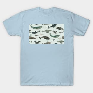 Tattooed whales pattern T-Shirt